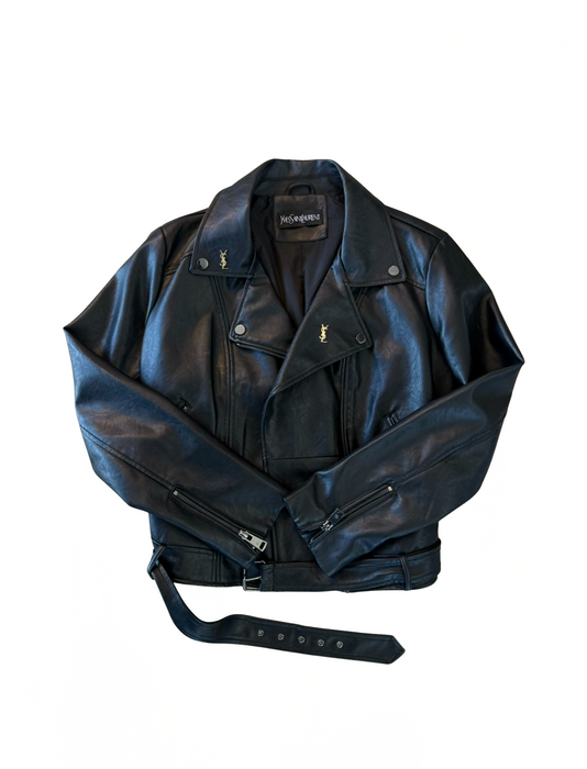 Yves st Laurent leather biker jacket 🦅